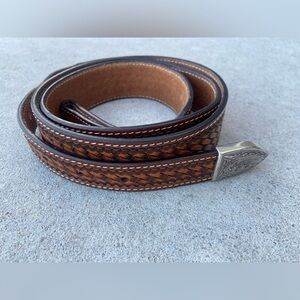 Western Brown Leather Belt